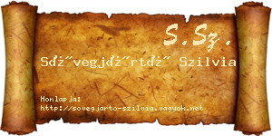 Sövegjártó Szilvia névjegykártya